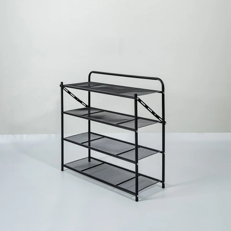 HOUZE - 'SLIM' Monochrome 4 Tier | 5 Tier | 6 Tier Steel Shoe Rack [Black | White] [Length: 70cm] - Storage | Organizer