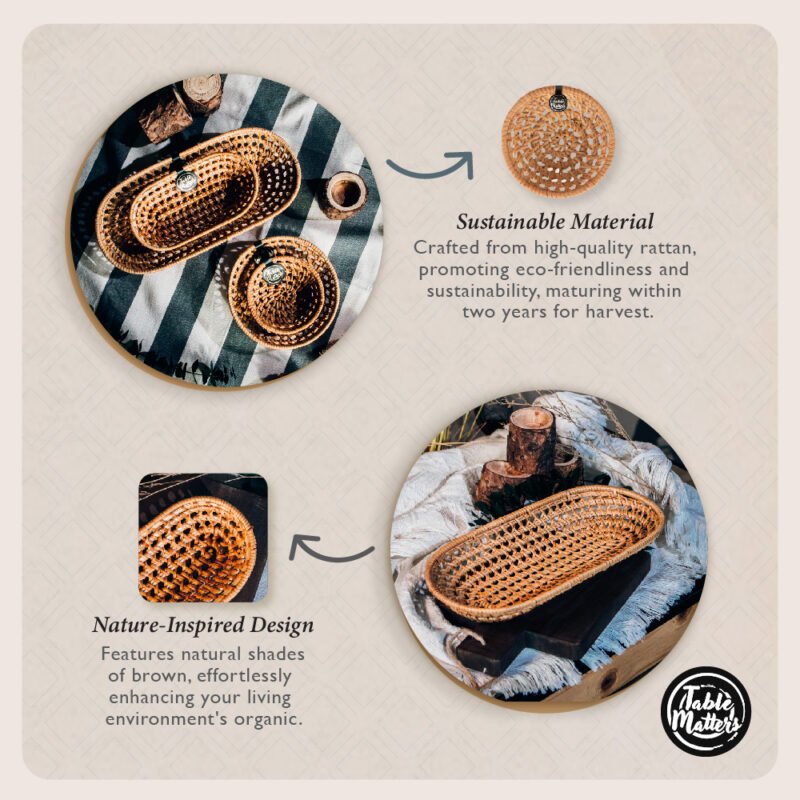 Rattan Trinket Tray Collection